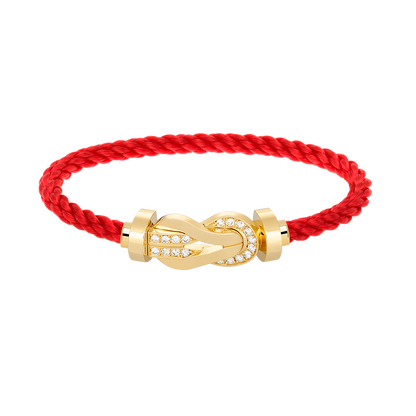 [Luna Brilliance]CHANCE LARGE 8 FIGURE BUCKLE HALF DIAMOND BRACELET GOLD