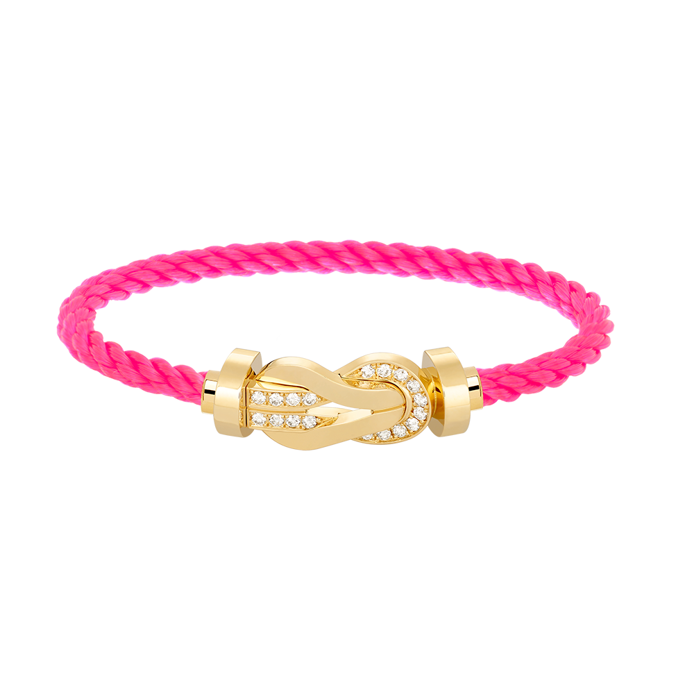 [Luna Brilliance]CHANCE LARGE 8 FIGURE BUCKLE HALF DIAMOND BRACELET GOLD