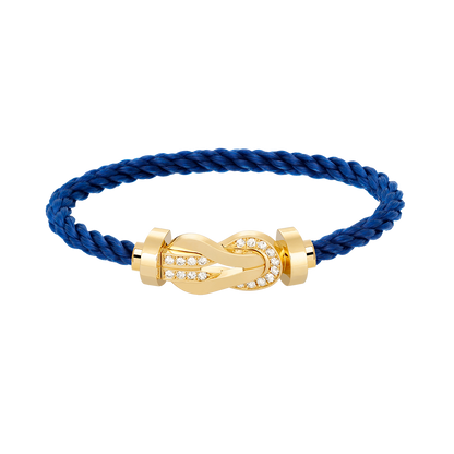 [Luna Brilliance]CHANCE LARGE 8 FIGURE BUCKLE HALF DIAMOND BRACELET GOLD