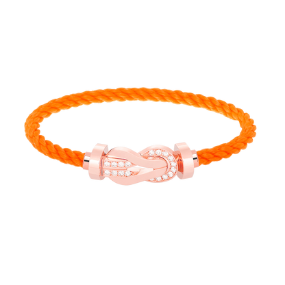 [Luna Brilliance]CHANCE LARGE 8 FIGURE BUCKLE HALF DIAMOND BRACELET ROSE GOLD