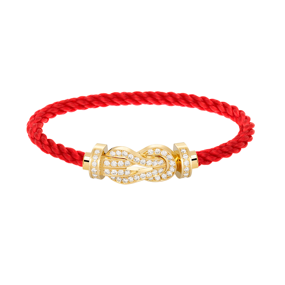 [Luna Brilliance]CHANCE LARGE 8 FIGURE BUCKLE FULLDIAMOND BRACELET GOLD