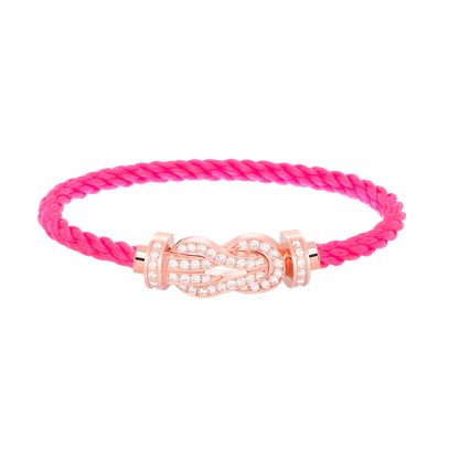 [Luna Brilliance]CHANCE LARGE 8 FIGURE BUCKLE FULL DIAMOND BRACELET ROSE GOLD
