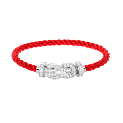 [Luna Brilliance]CHANCE LARGE 8 FIGURE BUCKLE FULL DIAMOND BRACELET SILVER