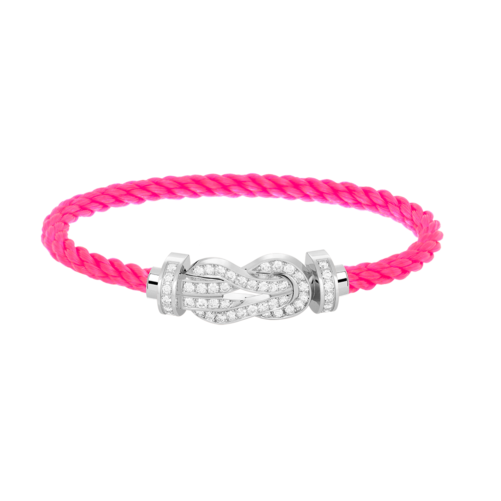 [Luna Brilliance]CHANCE LARGE 8 FIGURE BUCKLE FULL DIAMOND BRACELET SILVER