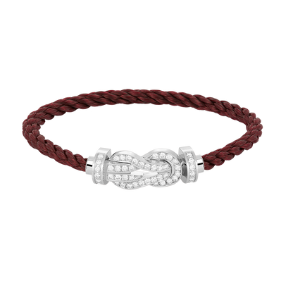[Luna Brilliance]CHANCE LARGE 8 FIGURE BUCKLE FULL DIAMOND BRACELET SILVER
