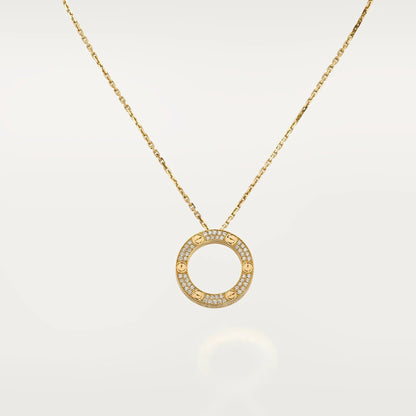 [Luna Brilliance] LOVE NECKLACE 16MM  FULL DIAMOND