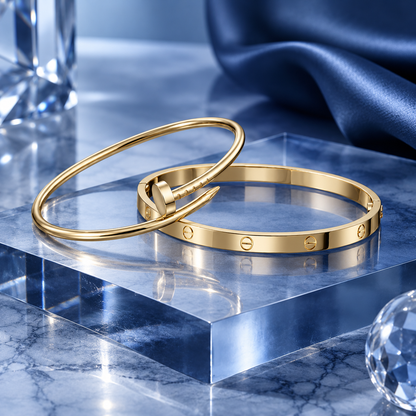 [Luna Brilliance] LOVE & JUSTE Classic Bracelet Stack Set