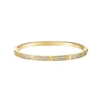 [Luna Brilliance] JUSTE Diamond & LOVE Diamond-Paved Bracelet Stack Set