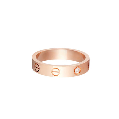 [Luna Brilliance] LOVE 4MM 1 DIAMOND RING