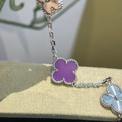 [Luna Brilliance] CLOVER 5 MOTIF VIOLET BRACELET COLLECTION