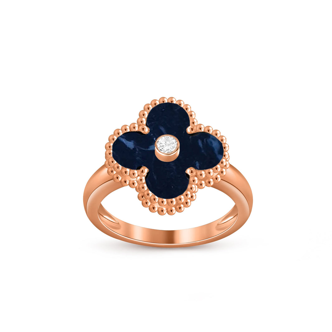 [Luna Brilliance]CLOVER DIAMOND RING ROSE GOLD COLLECTION