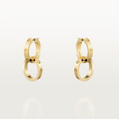 [Luna Brilliance] LOVE 3.3MM DANGLE EARRINGS