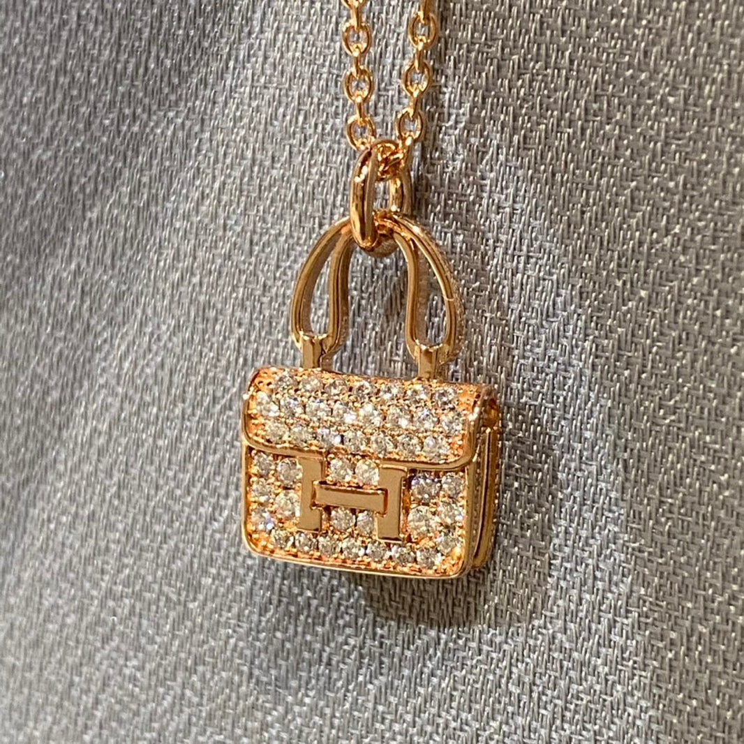[Luna Brilliance]CONSTANCE PEDANT DIAMOND NECKLACE