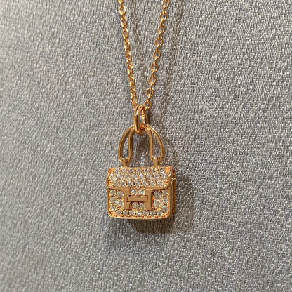 [Luna Brilliance]CONSTANCE PEDANT DIAMOND NECKLACE
