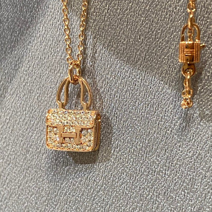 [Luna Brilliance]CONSTANCE PEDANT DIAMOND NECKLACE