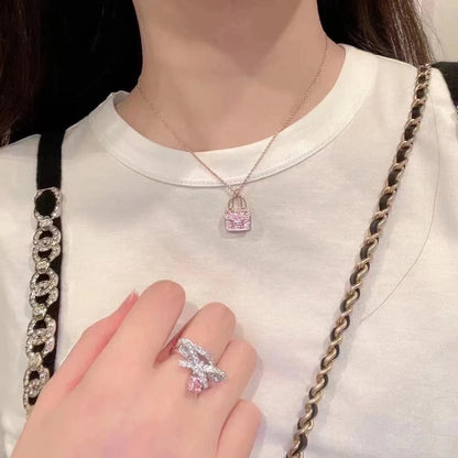 [Luna Brilliance]CONSTANCE PEDANT PURPLE DIAMOND NECKLACE