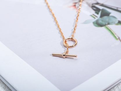 [Luna Brilliance]ECHAPPEE NECKLACE PINK GOLD