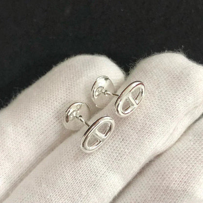 [Luna Brilliance]CHAINE SMALL EARRINGS GOLD AND SILVER