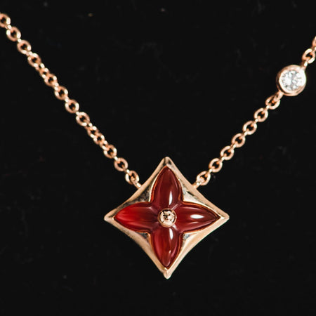 [Luna Brilliance]STAR NECKLACE PINK GOLD 1 DIAMOND