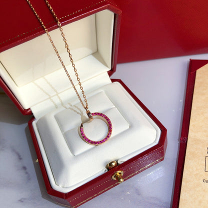[Luna Brilliance] JUSTE NECKLACE RED FULL DIAMONDS