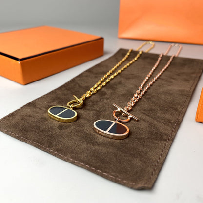 [Luna Brilliance]CHAINE VERSO BLACK CERAMIC NECKLACE