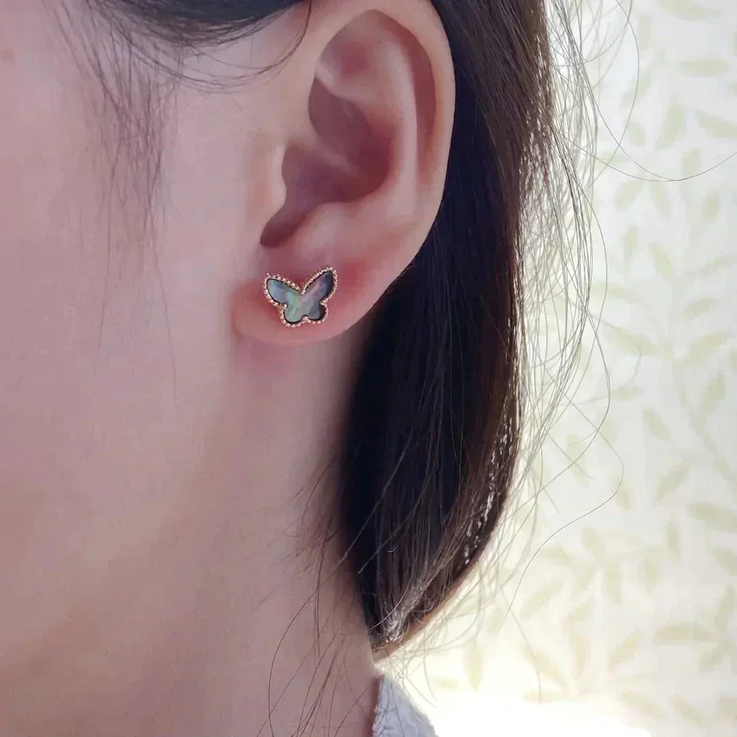 [Luna Brilliance]BUTTERFLY DARK MOP  EARRINGS