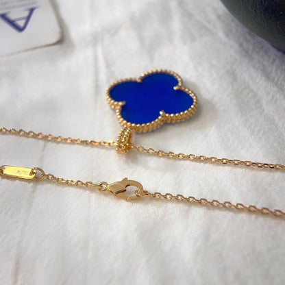 [Luna Brilliance]CLOVER 25MM NECKLACE TURQUOISE ROSE GOLD