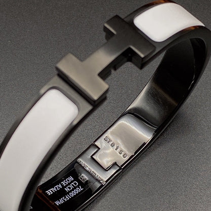 [Luna Brilliance]H BRACELET 12MM BLACK WHITE CERAMIC