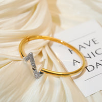 [Luna Brilliance]VOLTE UPSITE DOWN GOLD DIAMOND BRACELET