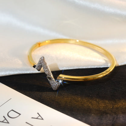 [Luna Brilliance]VOLTE UPSITE DOWN GOLD DIAMOND BRACELET