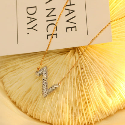 [Luna Brilliance]VOLT SILVER DIAMOND PEDANT NECKLACE
