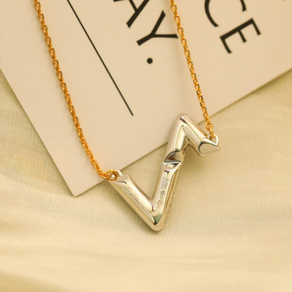 [Luna Brilliance]VOLT SILVER DIAMOND PEDANT NECKLACE