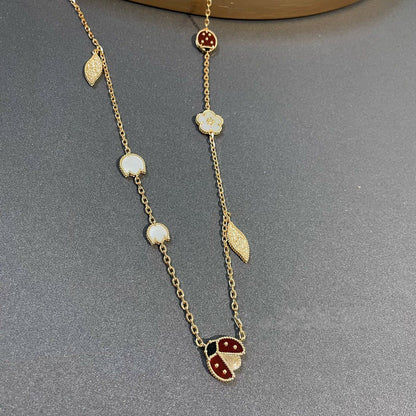 [Luna Brilliance]LUCKY SPRING 15 MOTIFS GOLD NECKLACE