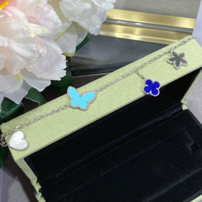 [Luna Brilliance]LUCKY SPRING SILVER BRACELET 4 MOTIF