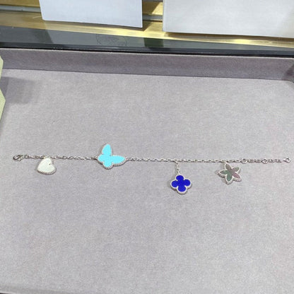 [Luna Brilliance]LUCKY SPRING SILVER BRACELET 4 MOTIF