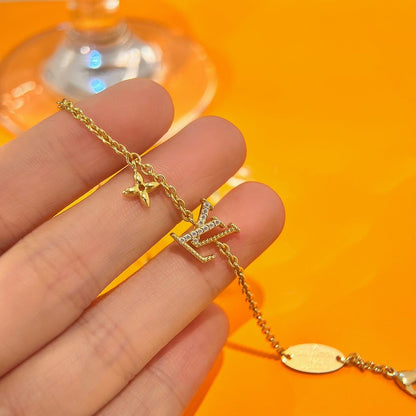 [Luna Brilliance]LOGO STAR MOTIF GOLD BRACELET