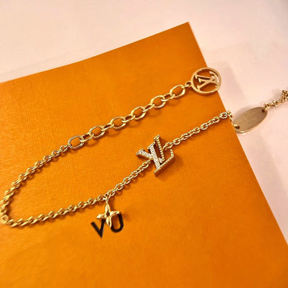 [Luna Brilliance]LOGO STAR MOTIF GOLD BRACELET