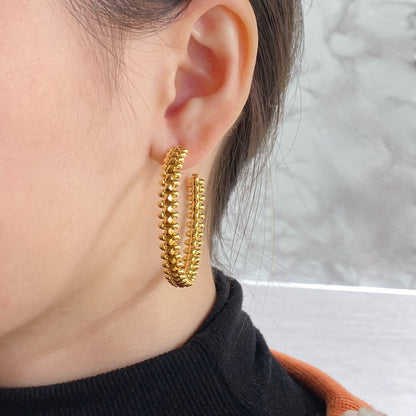 [Luna Brilliance] CLASH HOOP LARGE EARRINGS