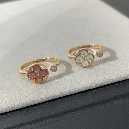 [Luna Brilliance]SUN 1 DIAMOND PINK MOP RING