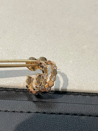 [Luna Brilliance]Hollow Design Four-Leaf Clover Flower Shape Ring