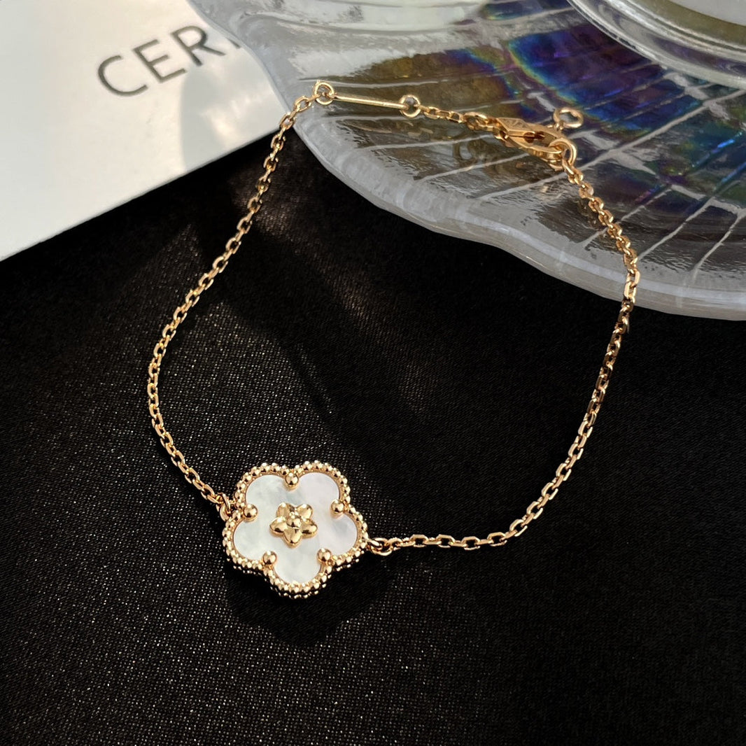 [Luna Brilliance]LUCKY SPRING ROSE GOLD MOP BRACELET