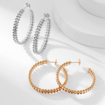[Luna Brilliance] CLASH HOOP LARGE EARRINGS