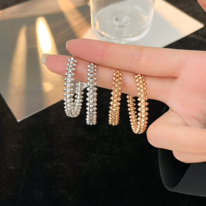 [Luna Brilliance] CLASH HOOP LARGE EARRINGS