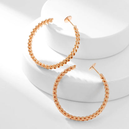 [Luna Brilliance] CLASH HOOP LARGE EARRINGS