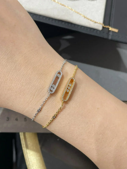 [Luna Brilliance] LOVE & JUSTE Baby Move Diamond Bracelet Stack Set