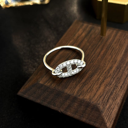 [Luna Brilliance]RONDE SMALL SILVER DIAMOND RING