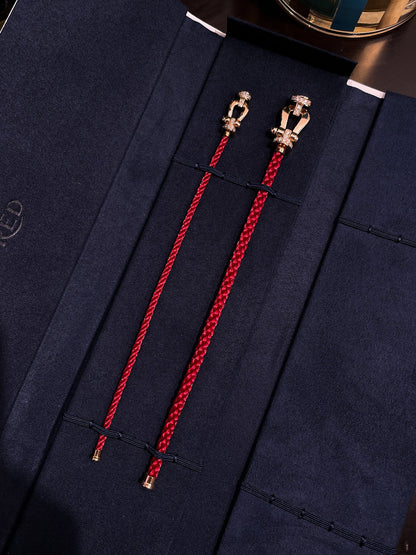 [Luna Brilliance]FORCE 10 HALF DIAMOND PINK GOLD RED CORDERI LARGE AND MEDIUM MODEL