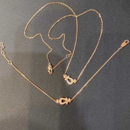[Luna Brilliance]FORCE 10 DIAMOND PINK GOLD NECKLACE MINI MODEL