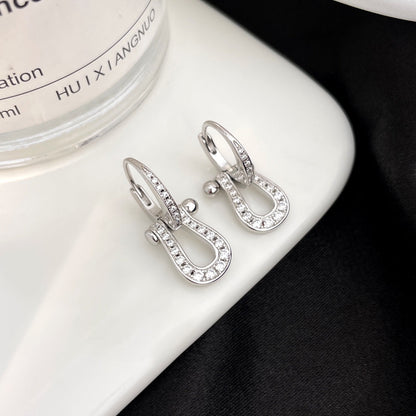 [Luna Brilliance]FORCE 10 FULL DIAMOND DROP EARRINGS MEDIUM MODEL