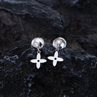 [Luna Brilliance]VIDYLLE SILVER DIAMOND MINI DROP EARRINGS